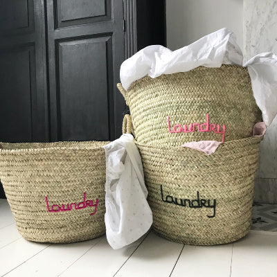 Embroidered 'Laundry' Basket