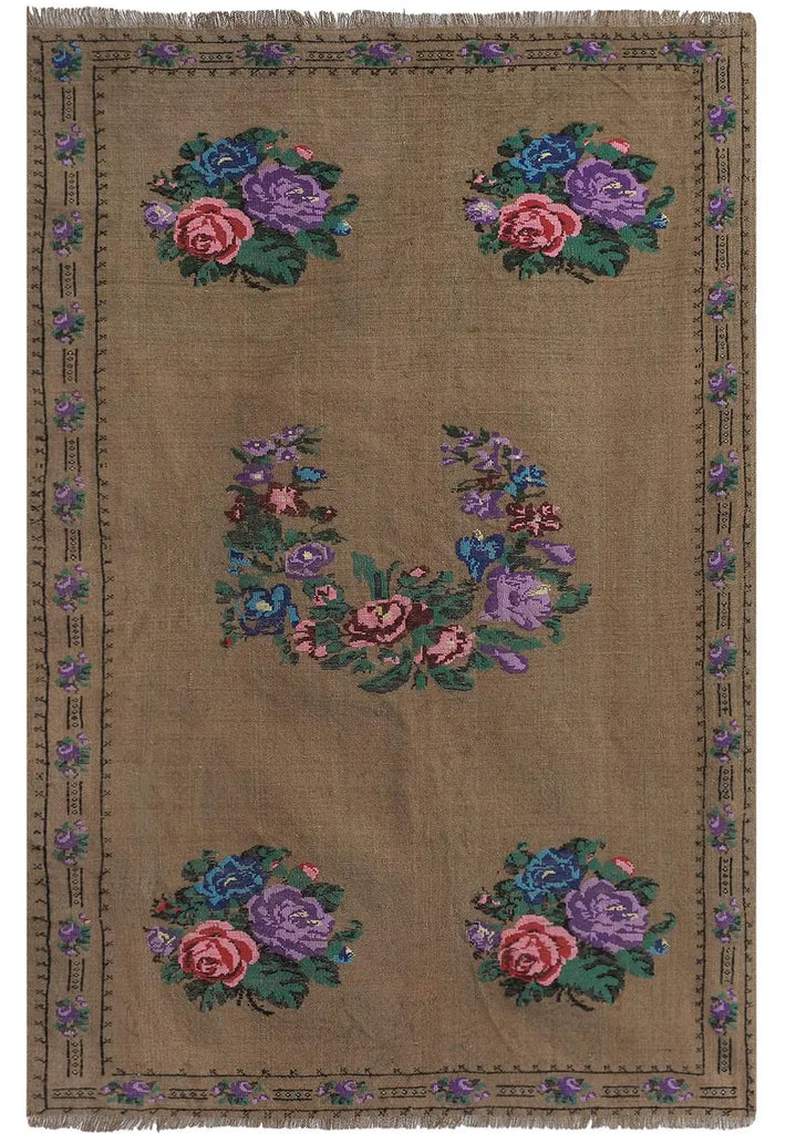 edit8: Embroidered Floral Mini Rug