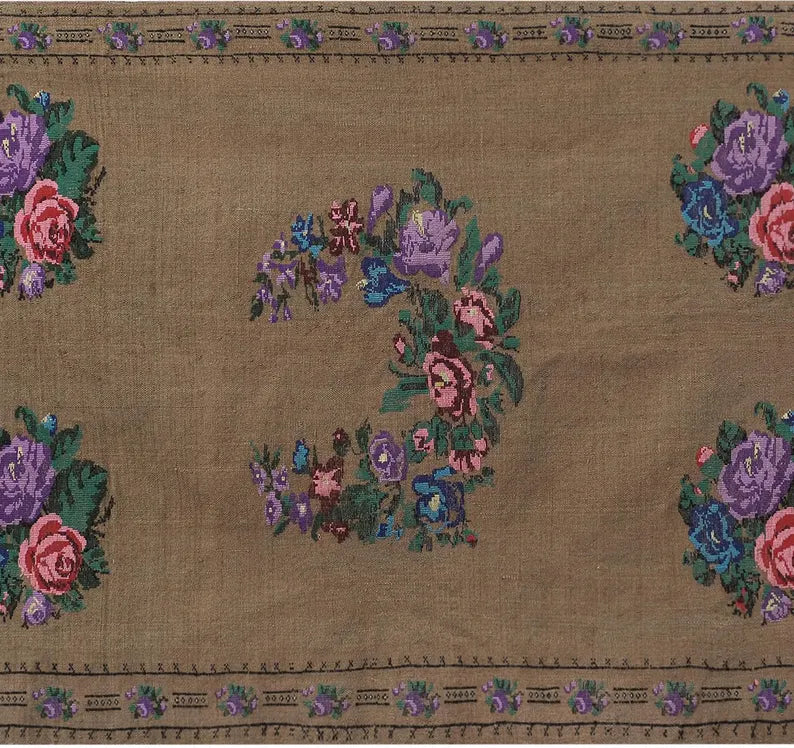 edit8: Embroidered Floral Mini Rug