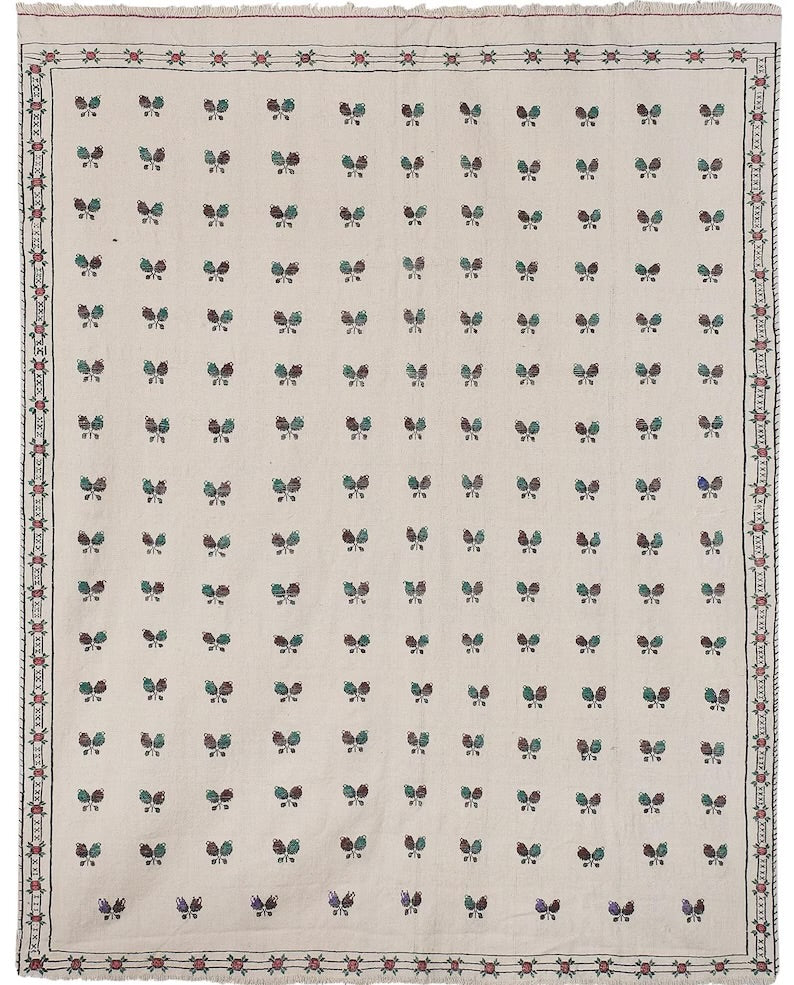 edit7: Embroidered Repeat Motif Rug