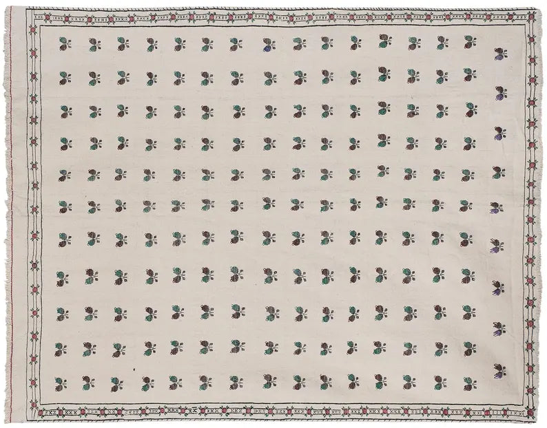 edit7: Embroidered Repeat Motif Rug