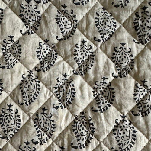 edit58 x AB Double-Sided 'BOB' Quilted Throw - Brown/cream