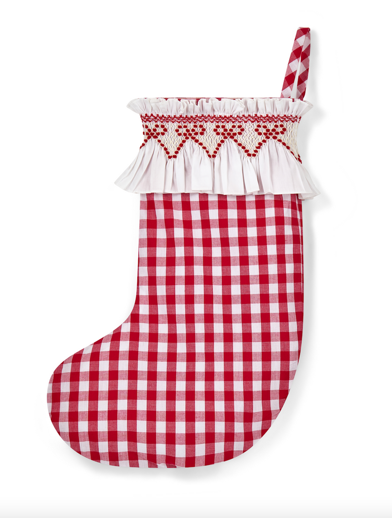 edit58 x Smock London 'Smocking' Stocking - Gingham with White Frill