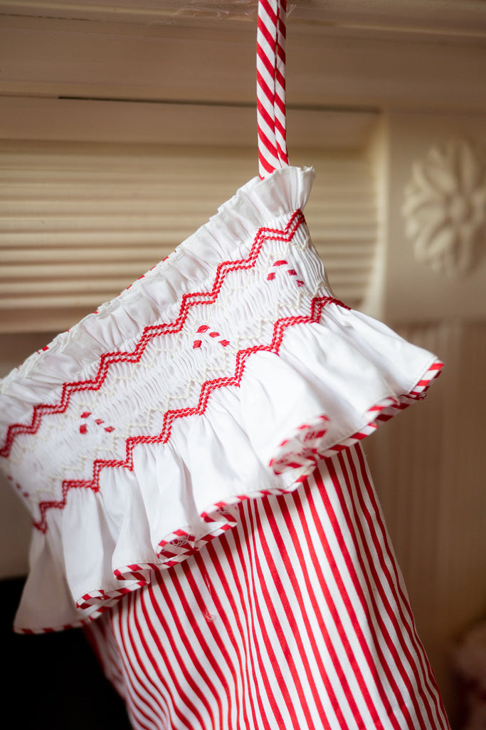 edit58 x Smock London 'Smocking' Stocking - Candy Cane Stripe