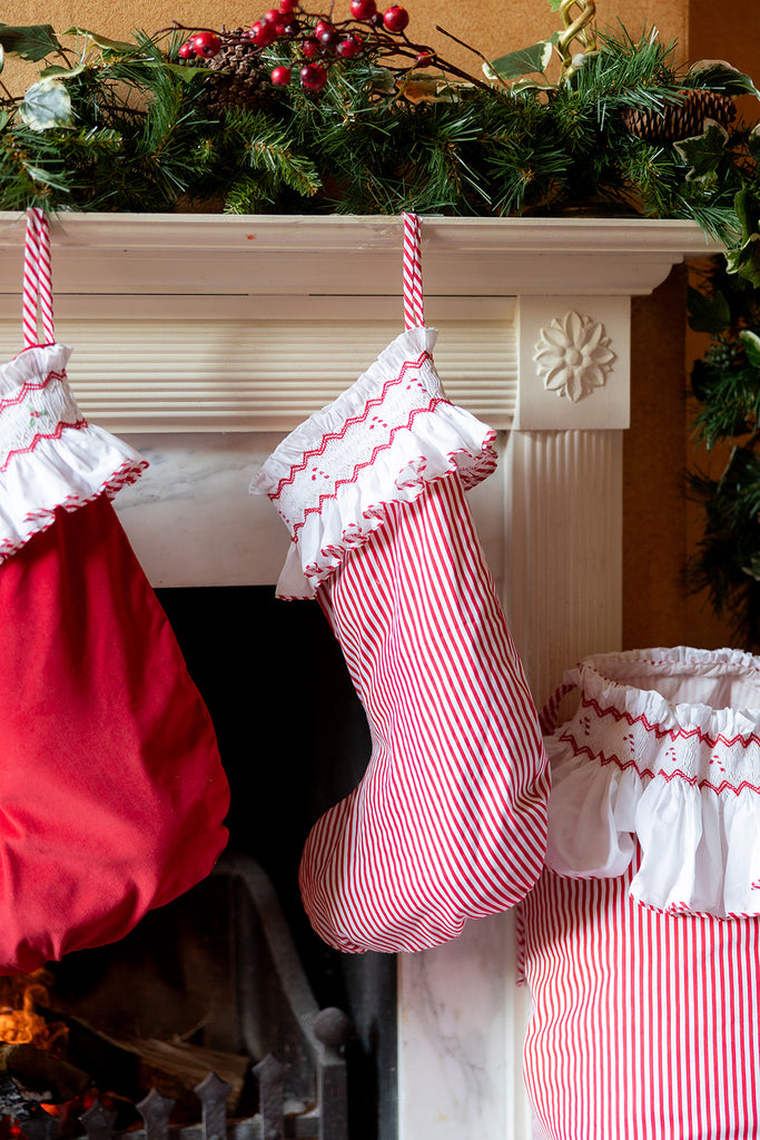 edit58 x Smock London 'Smocking' Stocking - Candy Cane Stripe