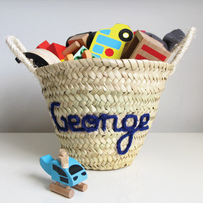 Personalised Embroidered Mini Basket