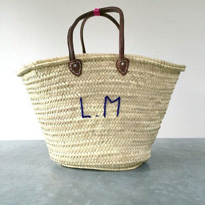 Personalised Embroidered Beach/Market Basket