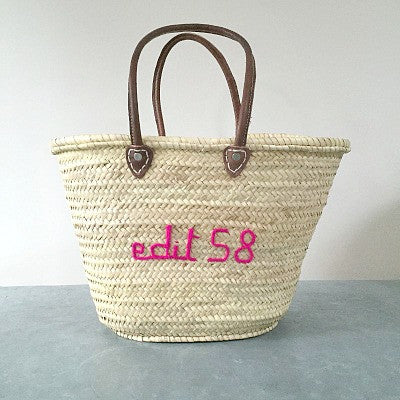 Personalised Embroidered Beach/Market Basket